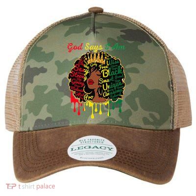 Proud Juneteenth God Says I Am Black History Month Legacy Tie Dye Trucker Hat