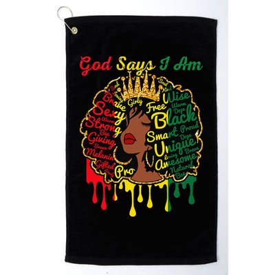 Proud Juneteenth God Says I Am Black History Month Golf Towel