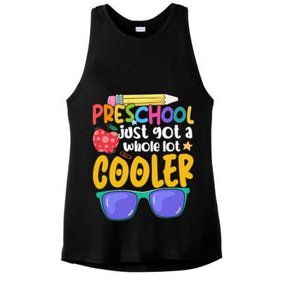 Preschool Just Got A Whole Lot Cooler Team Preschool Meaningful Gift Ladies PosiCharge Tri-Blend Wicking Tank