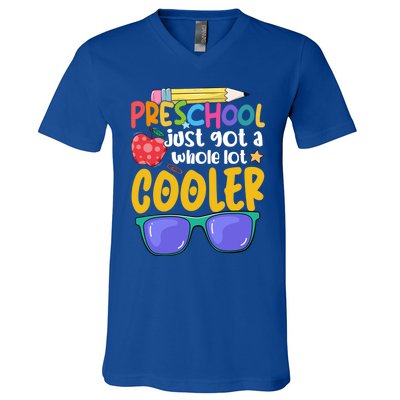 Preschool Just Got A Whole Lot Cooler Team Preschool Meaningful Gift V-Neck T-Shirt