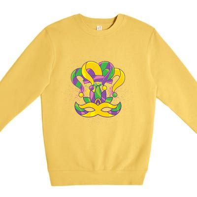 Parade Jester Hat Masquerade Carnival Costume Mardi Gras Gift Premium Crewneck Sweatshirt