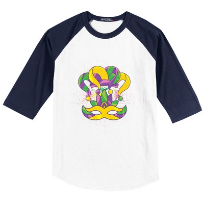 Parade Jester Hat Masquerade Carnival Costume Mardi Gras Gift Baseball Sleeve Shirt