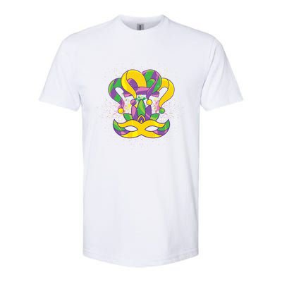 Parade Jester Hat Masquerade Carnival Costume Mardi Gras Gift Softstyle CVC T-Shirt