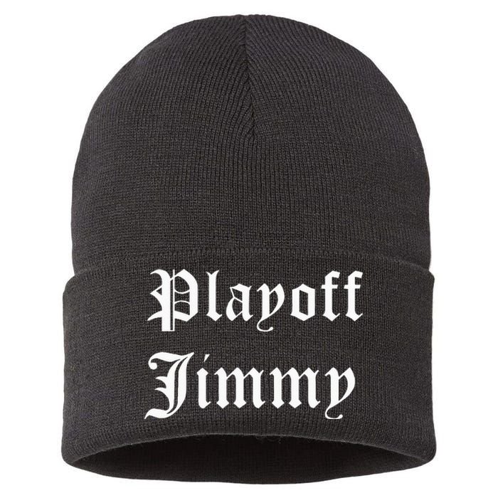 Playoff Jimmy Himmy I'm Him Basketball Hard Work Motivation Sustainable Knit Beanie