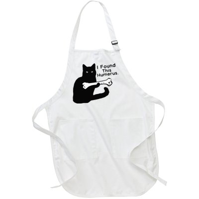 Pun Joke I Found This Humerus Humorous Cat Lover Full-Length Apron With Pockets