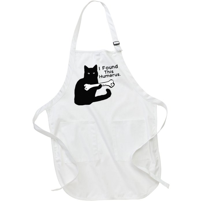 Pun Joke I Found This Humerus Humorous Cat Lover Full-Length Apron With Pockets