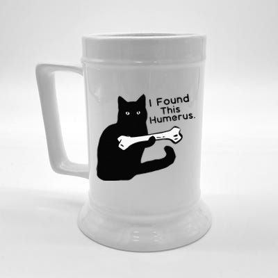 Pun Joke I Found This Humerus Humorous Cat Lover Beer Stein