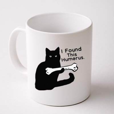 Pun Joke I Found This Humerus Humorous Cat Lover Coffee Mug