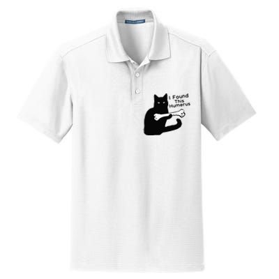 Pun Joke I Found This Humerus Humorous Cat Lover Dry Zone Grid Polo