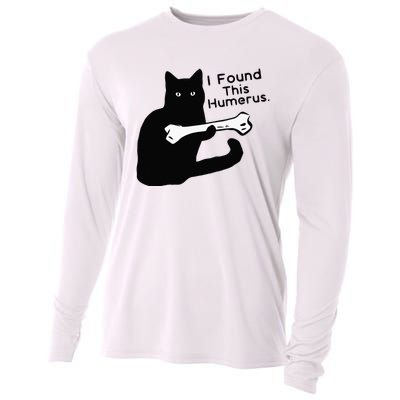 Pun Joke I Found This Humerus Humorous Cat Lover Cooling Performance Long Sleeve Crew