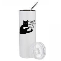 Pun Joke I Found This Humerus Humorous Cat Lover Stainless Steel Tumbler