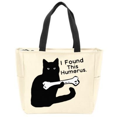 Pun Joke I Found This Humerus Humorous Cat Lover Zip Tote Bag