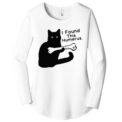 Pun Joke I Found This Humerus Humorous Cat Lover Women's Perfect Tri Tunic Long Sleeve Shirt