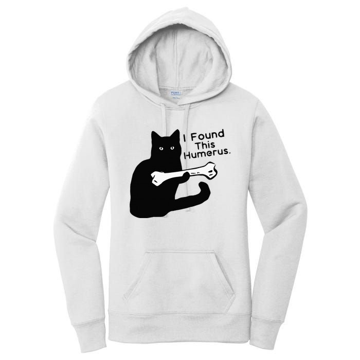 Pun Joke I Found This Humerus Humorous Cat Lover Women's Pullover Hoodie