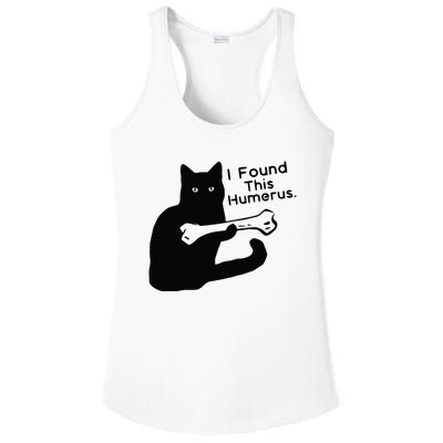 Pun Joke I Found This Humerus Humorous Cat Lover Ladies PosiCharge Competitor Racerback Tank