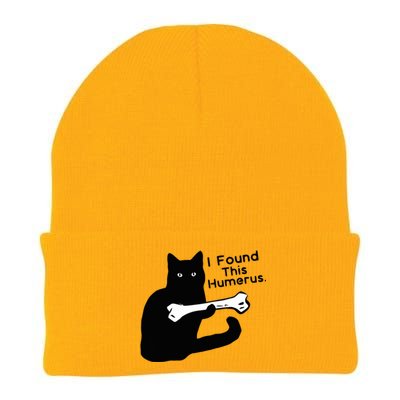 Pun Joke I Found This Humerus Humorous Cat Lover Knit Cap Winter Beanie