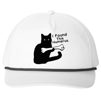 Pun Joke I Found This Humerus Humorous Cat Lover Snapback Five-Panel Rope Hat