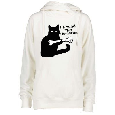 Pun Joke I Found This Humerus Humorous Cat Lover Womens Funnel Neck Pullover Hood