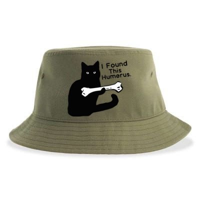 Pun Joke I Found This Humerus Humorous Cat Lover Sustainable Bucket Hat