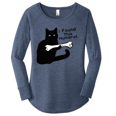 Pun Joke I Found This Humerus Humorous Cat Lover Women's Perfect Tri Tunic Long Sleeve Shirt