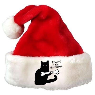 Pun Joke I Found This Humerus Humorous Cat Lover Premium Christmas Santa Hat