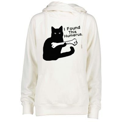 Pun Joke I Found This Humerus Humorous Cat Lover Halloween Womens Funnel Neck Pullover Hood