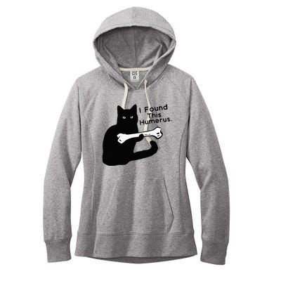 Pun Joke I Found This Humerus Humorous Cat Lover Halloween Women's Fleece Hoodie