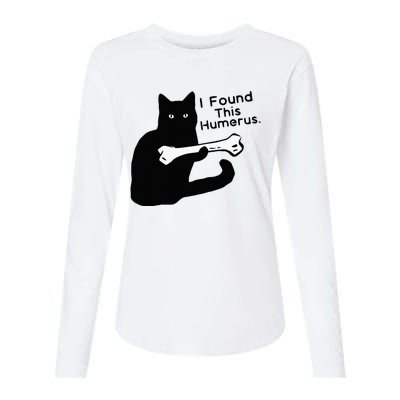 Pun Joke I Found This Humerus Humorous Cat Lover Halloween Womens Cotton Relaxed Long Sleeve T-Shirt