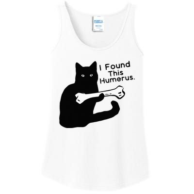 Pun Joke I Found This Humerus Humorous Cat Lover Halloween Ladies Essential Tank