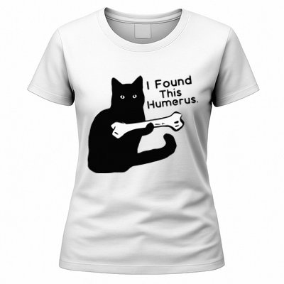 Pun Joke I Found This Humerus Humorous Cat Lover Halloween Women's T-Shirt