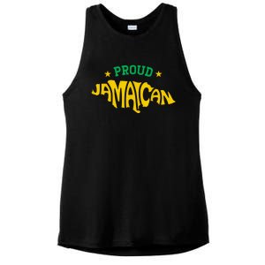 Proud Jamaican Jamaica Flag Map Souvenir Jamaican Ladies PosiCharge Tri-Blend Wicking Tank