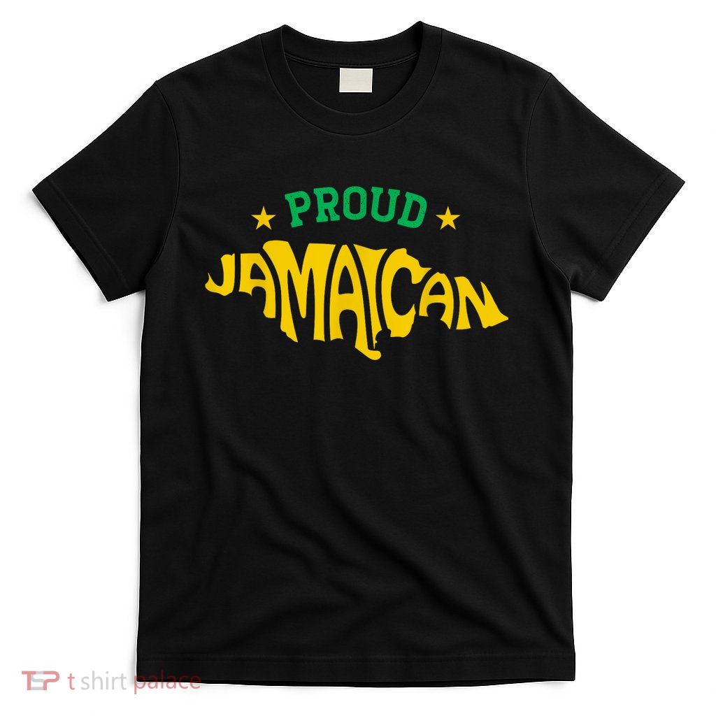 Proud Jamaican Jamaica Flag Map Souvenir Jamaican T-Shirt