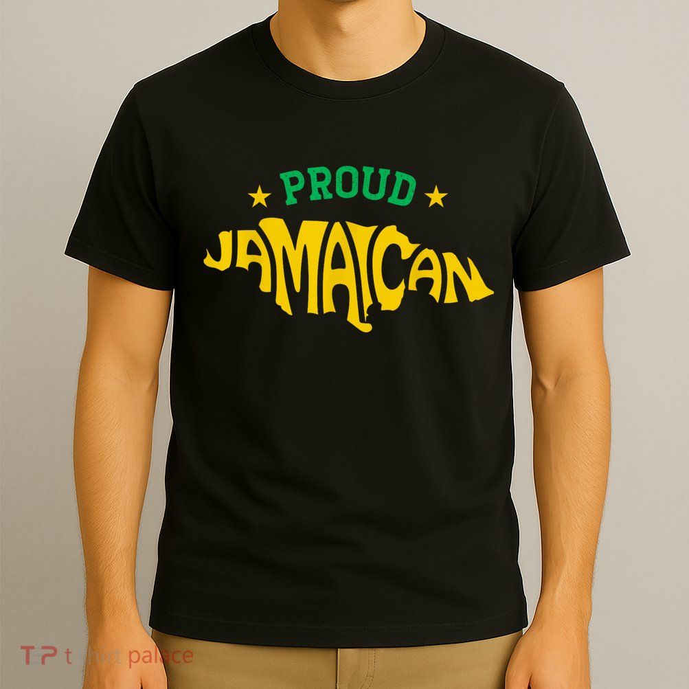 Proud Jamaican Jamaica Flag Map Souvenir Jamaican T-Shirt