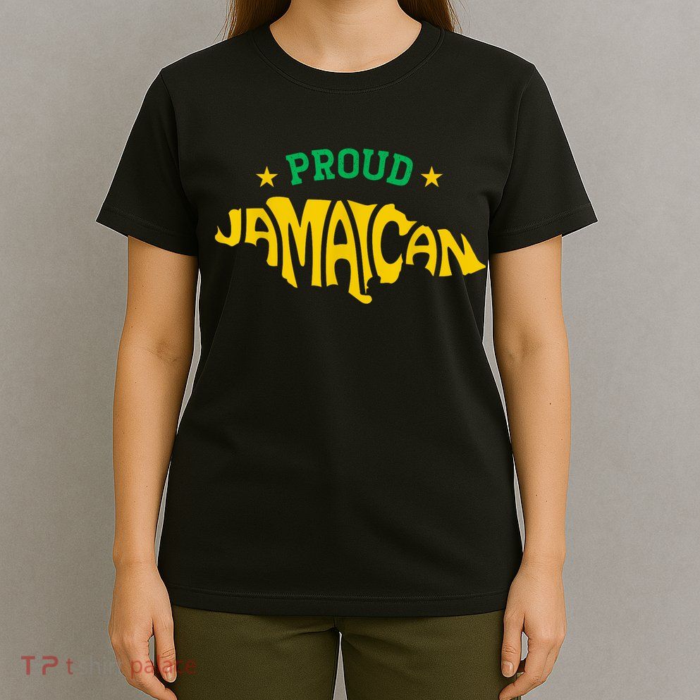 Proud Jamaican Jamaica Flag Map Souvenir Jamaican T-Shirt