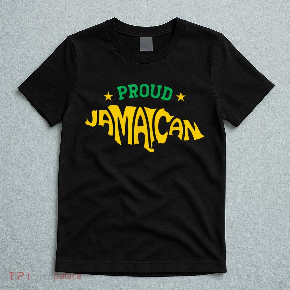 Proud Jamaican Jamaica Flag Map Souvenir Jamaican T-Shirt