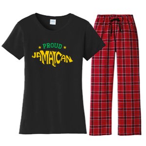 Proud Jamaican Jamaica Flag Map Souvenir Jamaican Women's Flannel Pajama Set