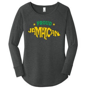 Proud Jamaican Jamaica Flag Map Souvenir Jamaican Women's Perfect Tri Tunic Long Sleeve Shirt