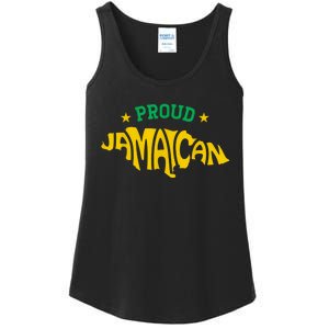 Proud Jamaican Jamaica Flag Map Souvenir Jamaican Ladies Essential Tank