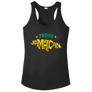 Proud Jamaican Jamaica Flag Map Souvenir Jamaican Ladies PosiCharge Competitor Racerback Tank