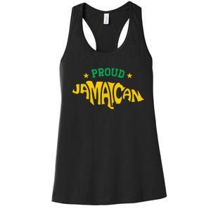 Proud Jamaican Jamaica Flag Map Souvenir Jamaican Women's Racerback Tank