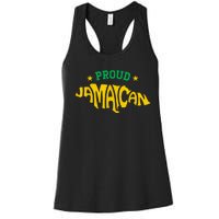 Proud Jamaican Jamaica Flag Map Souvenir Jamaican Women's Racerback Tank