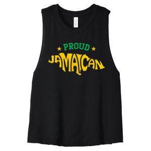 Proud Jamaican Jamaica Flag Map Souvenir Jamaican Women's Racerback Cropped Tank