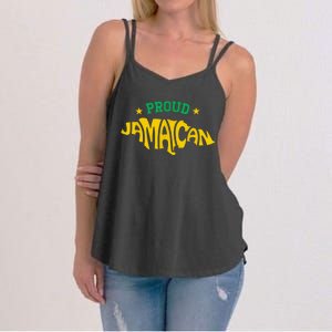 Proud Jamaican Jamaica Flag Map Souvenir Jamaican Women's Strappy Tank