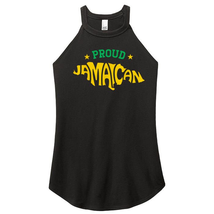 Proud Jamaican Jamaica Flag Map Souvenir Jamaican Women's Perfect Tri Rocker Tank