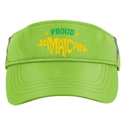 Proud Jamaican Jamaica Flag Map Souvenir Jamaican Adult Drive Performance Visor