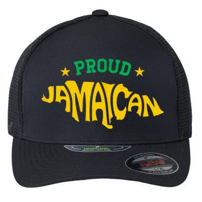 Proud Jamaican Jamaica Flag Map Souvenir Jamaican Flexfit Unipanel Trucker Cap