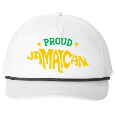 Proud Jamaican Jamaica Flag Map Souvenir Jamaican Snapback Five-Panel Rope Hat