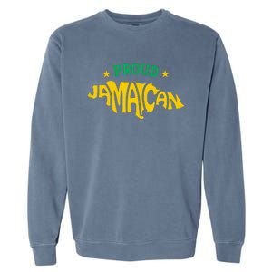 Proud Jamaican Jamaica Flag Map Souvenir Jamaican Garment-Dyed Sweatshirt