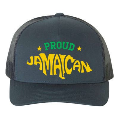 Proud Jamaican Jamaica Flag Map Souvenir Jamaican Yupoong Adult 5-Panel Trucker Hat