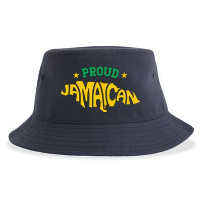 Proud Jamaican Jamaica Flag Map Souvenir Jamaican Sustainable Bucket Hat